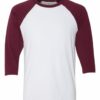 BELLA_+_CANVAS_3200_White-_Maroon_Front_High