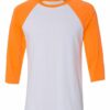 BELLA_+_CANVAS_3200_White-_Neon_Orange_Front_High