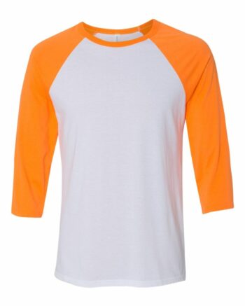 BELLA_+_CANVAS_3200_White-_Neon_Orange_Front_High